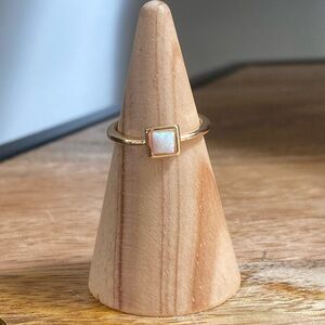 dainty opal gold filled ring
